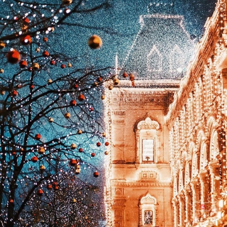 شهر زیبای مسکو در طی کریسمس