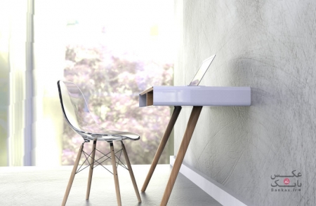 طراحی میز دو پایه برای فضاهای کم