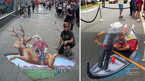 نقاشی سه بعدی در خیابان بعد از سن ۴۵ سالگی/بانک عکس